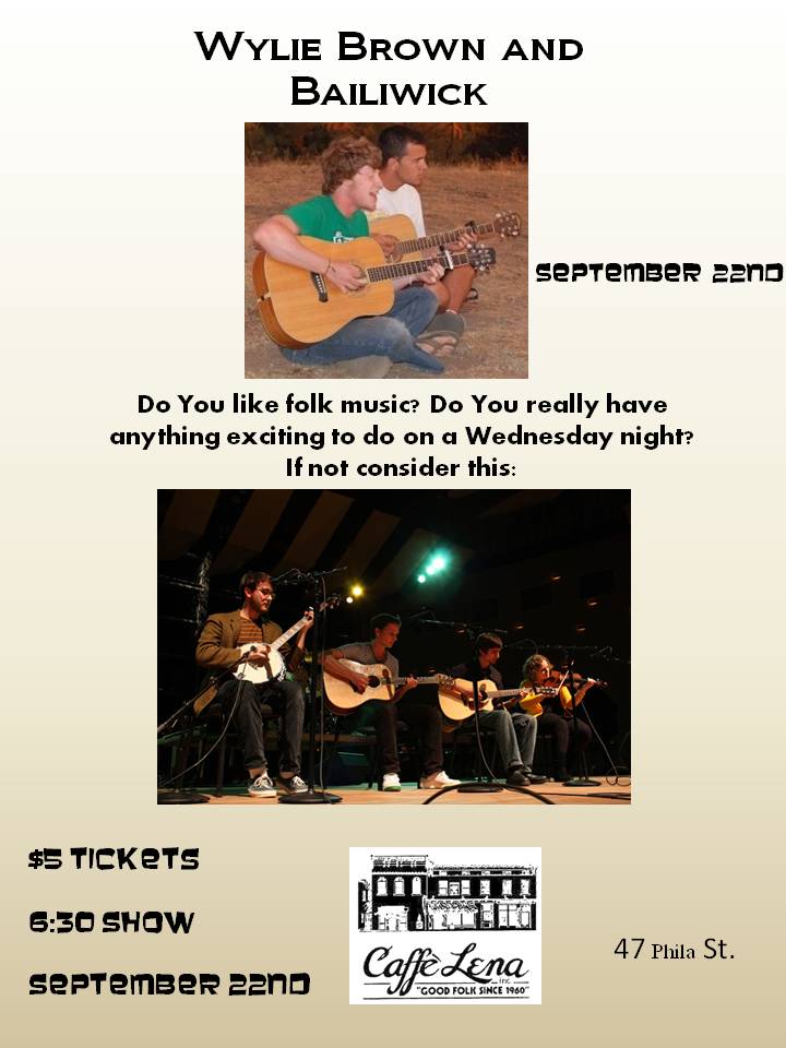 Flyer for Caffe Lena Flyer for Caffe Lena